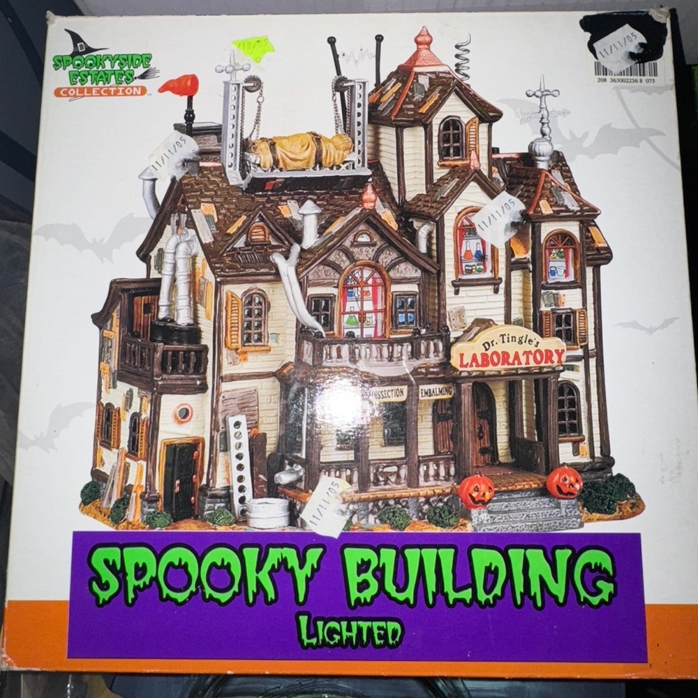 Lighted Halloween Building